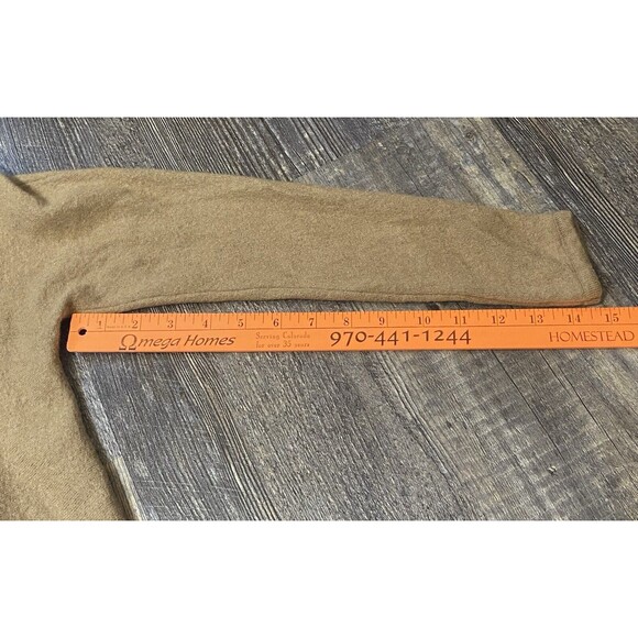 J Jill Cardigan Sweater Open Front Long Wool Blend Small Camel Brown Minimalist - Picture 9 of 9